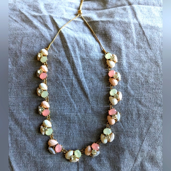Lane Bryant Jewelry - Lane Bryant Adjustable Sliding Pastel Fashion Necklace